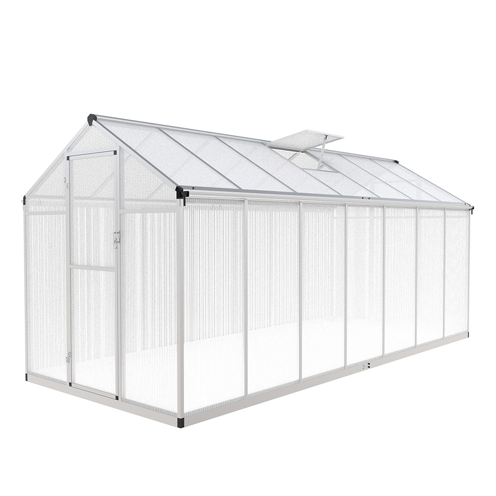 190-7 422x190x195cm Haveplanter Enkelthængslet dør Grønt hus